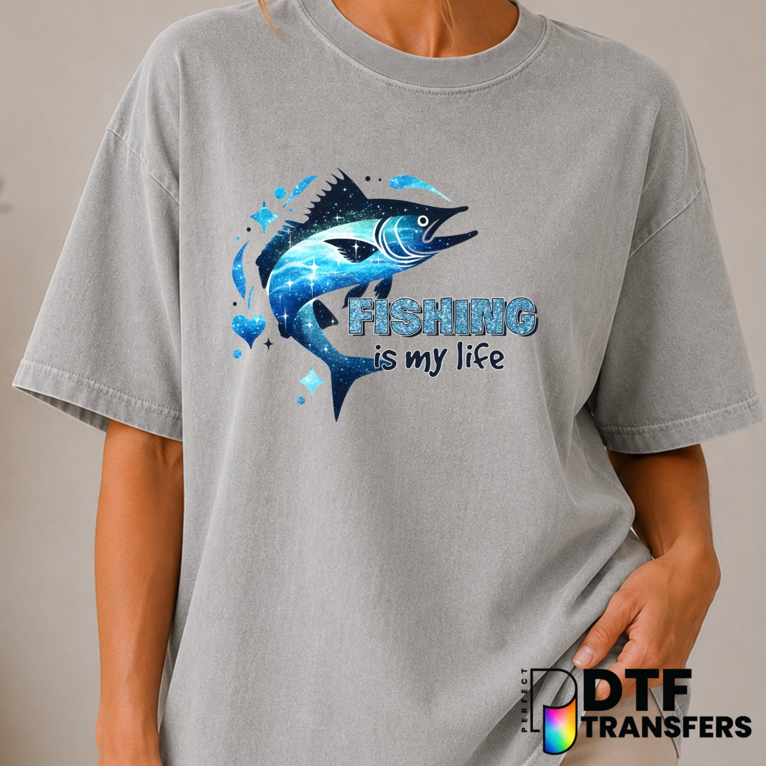 FISHING IS MY LIFE – Fishing DTF Transfer (view 2 of 2) – by Perfect DTF Transfers – Premade DTF Transfers – Fishing, Outdoor