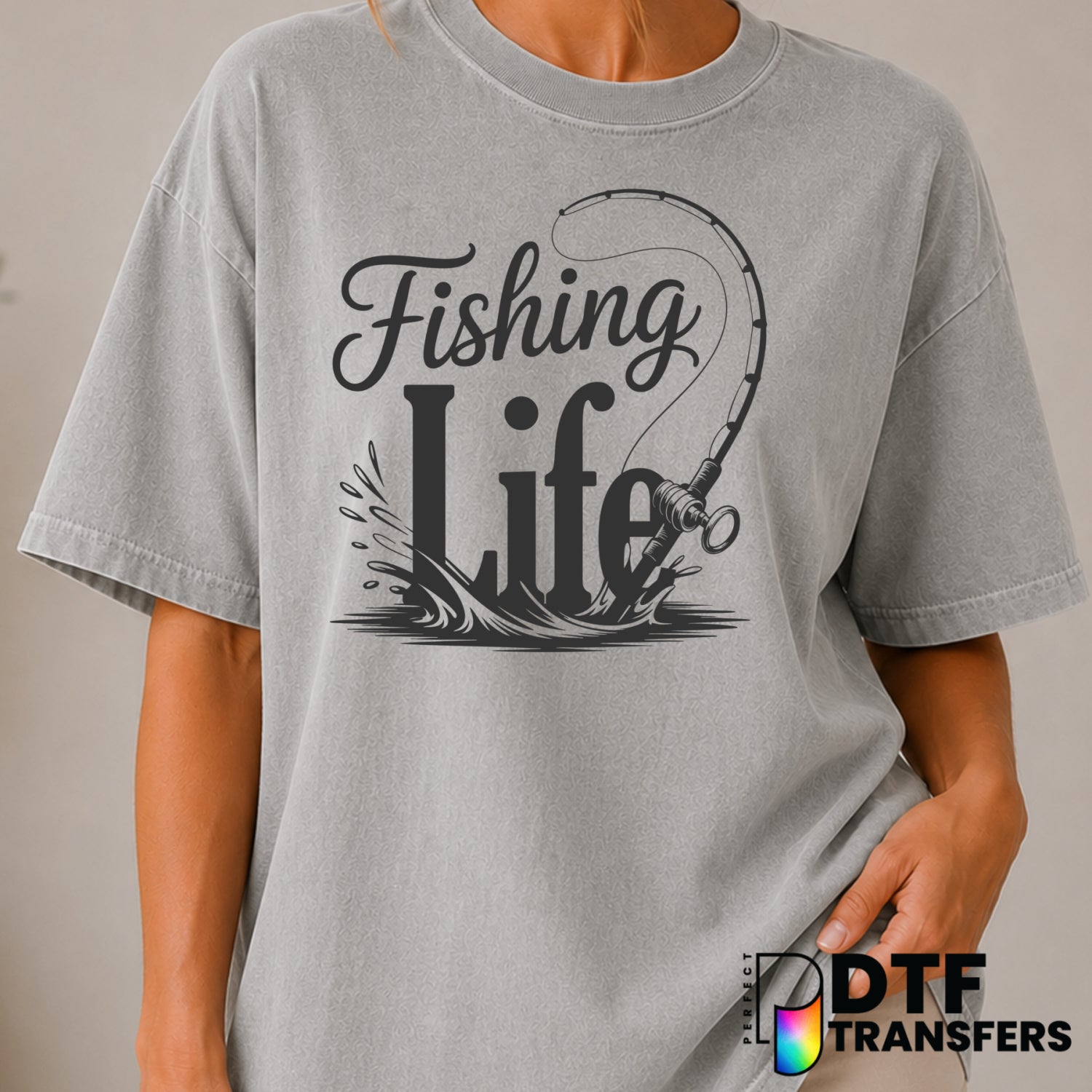 Fishing Life – Fishing DTF Transfer (view 1 of 2) – by Perfect DTF Transfers – Premade DTF Transfers – Fishing, Outdoor