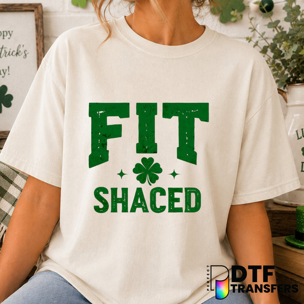Fit Shaced Happy St. Patrick's Day – DTF Transfer (view 2 of 2) – by Perfect DTF Transfers – Premade DTF Transfers – St. P...