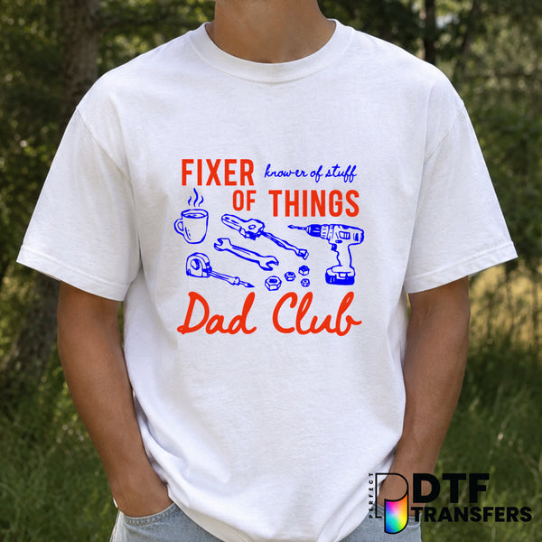 FIXER OF THINGS DAD CLUB EST 1974 – Father's Day DTF Transfer – by Perfect DTF Transfers – Premade DTF Transfers – Father'...