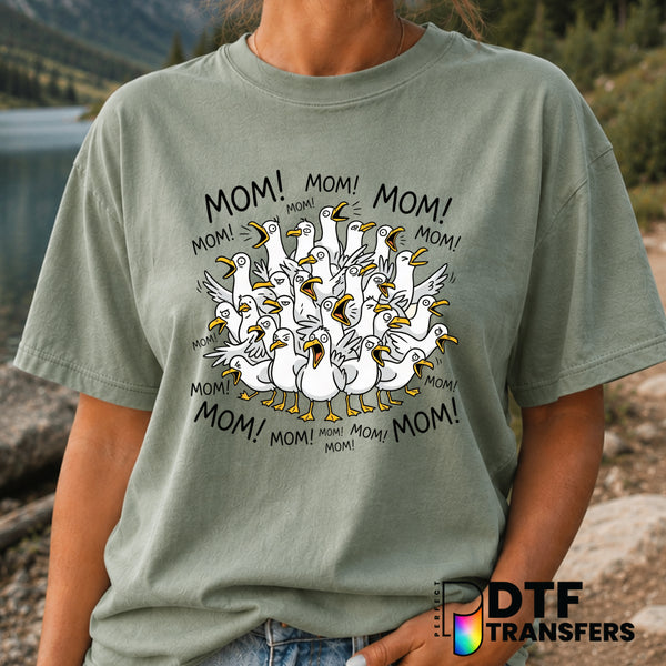 Funny MOM Seagulls – Mother's Day DTF Transfer (view 2 of 2) – by Perfect DTF Transfers – Premade DTF Transfers – Mother's...
