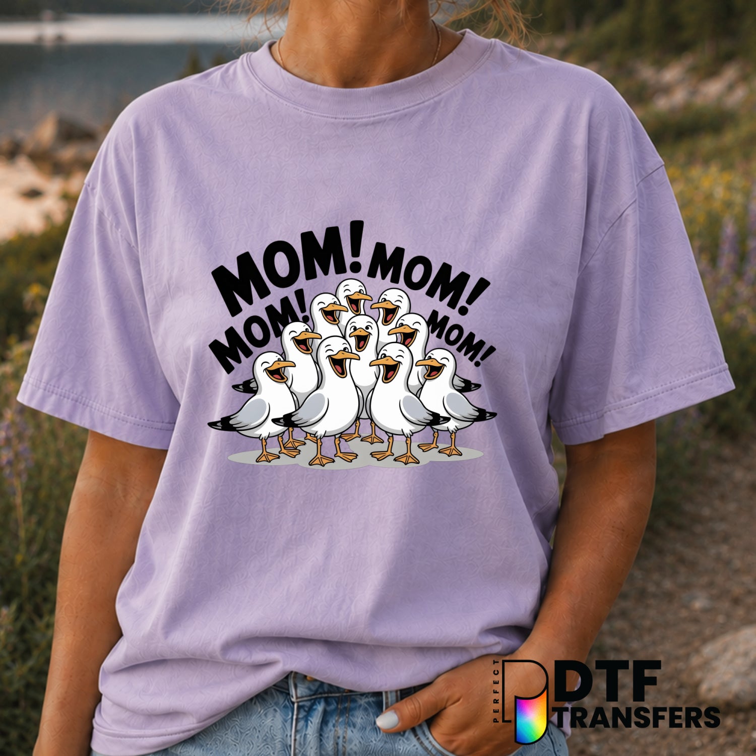 Funny Seagulls Mom – Mother's Day DTF Transfer (view 2 of 2) – by Perfect DTF Transfers – Premade DTF Transfers – Mother's...