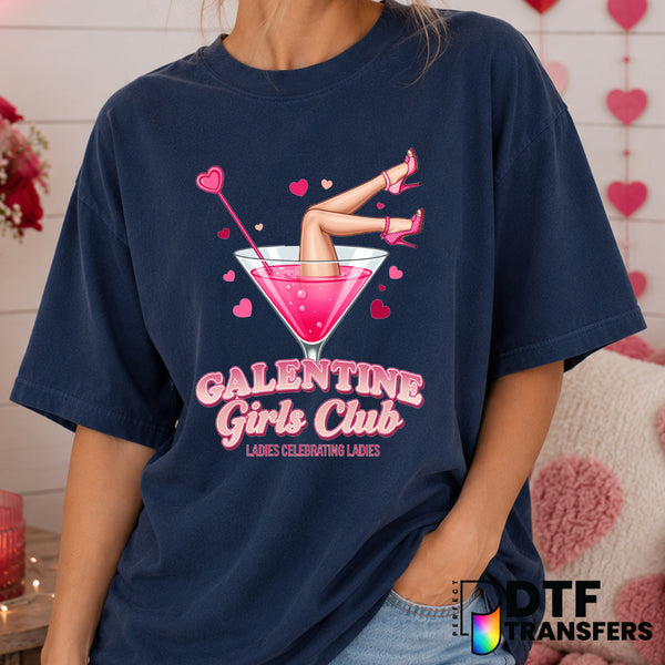 Galentine's Day Club – Valentine's Day DTF Transfer (view 2 of 2) – by Perfect DTF Transfers – Premade DTF Transfers – Val...