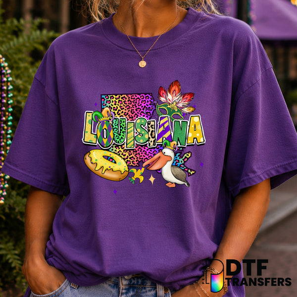 GET YOUR BEADS – Mardi Gras DTF Transfer (view 1 of 2) – by Perfect DTF Transfers – Premade DTF Transfers – Mardi Gras, Fe...