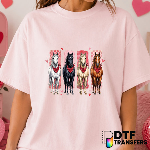 Giddy Up Valentine – Valentine's Day DTF Transfer (view 1 of 2) – by Perfect DTF Transfers – Premade DTF Transfers – Valen...