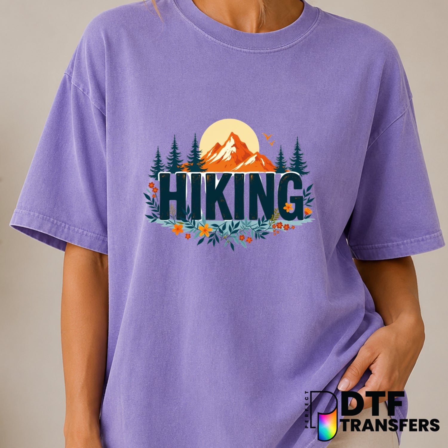 Go Wild For A While – Hiking DTF Transfer (view 1 of 2) – by Perfect DTF Transfers – Premade DTF Transfers – Hiking, Outdoor
