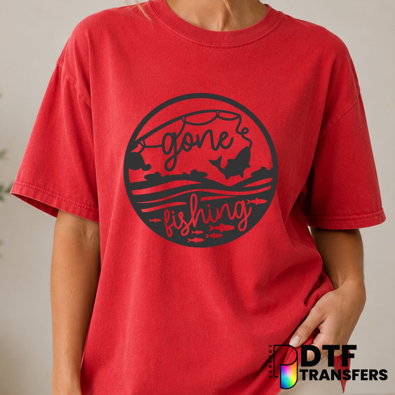 Gone Fishing – Fishing DTF Transfer (view 2 of 2) – by Perfect DTF Transfers – Premade DTF Transfers – Fishing, Outdoor