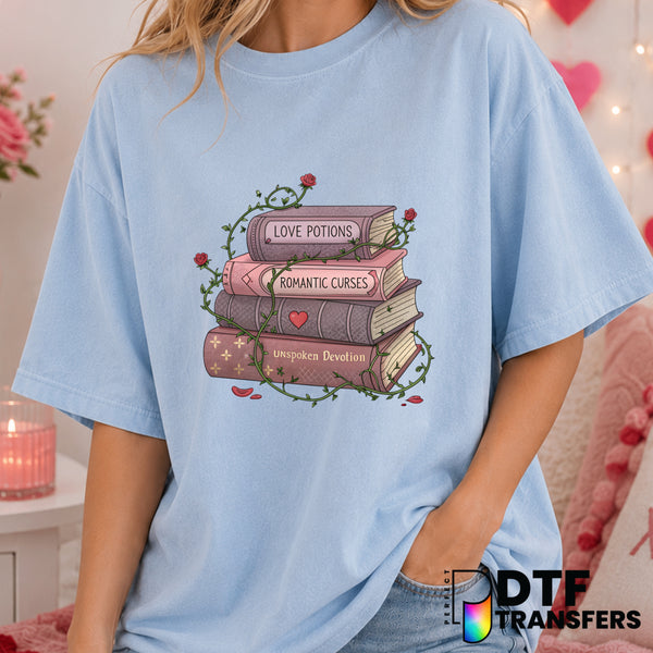 Gothic Books Book Lover – Valentine's Day DTF Transfer (view 2 of 2) – by Perfect DTF Transfers – Premade DTF Transfers –...