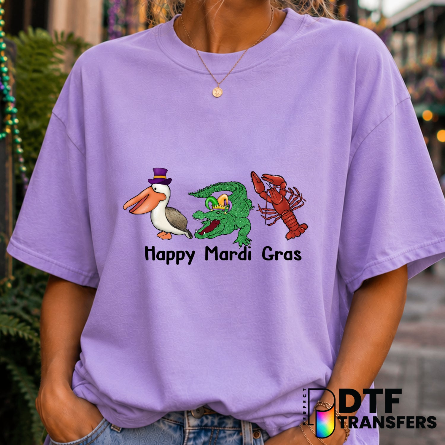 Happy Mardi Gras – Mardi Gras DTF Transfer (view 2 of 2) – by Perfect DTF Transfers – Premade DTF Transfers – Mardi Gras,...