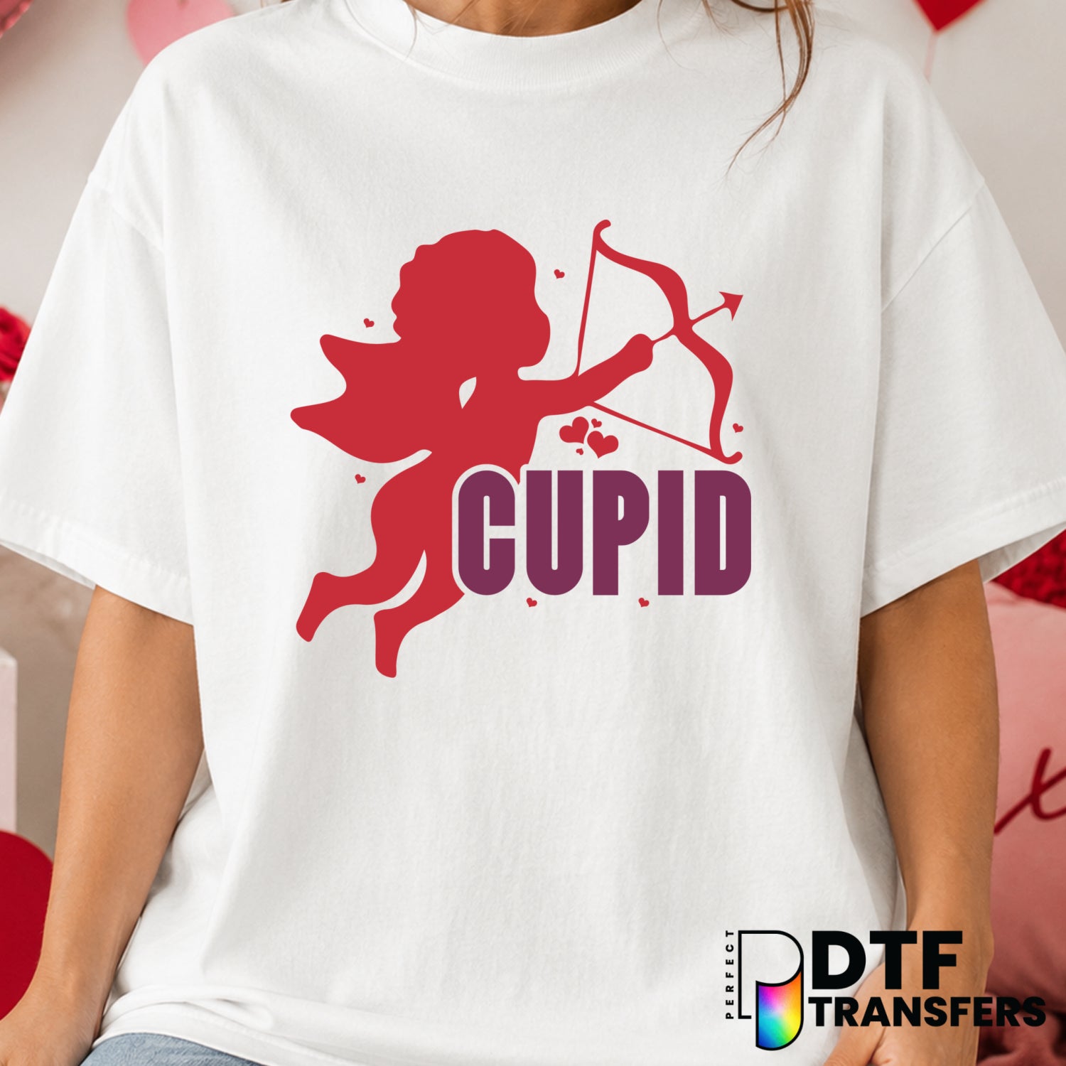 Happy Valentine's Day – Valentine's Day DTF Transfer (view 1 of 2) – by Perfect DTF Transfers – Premade DTF Transfers – Va...