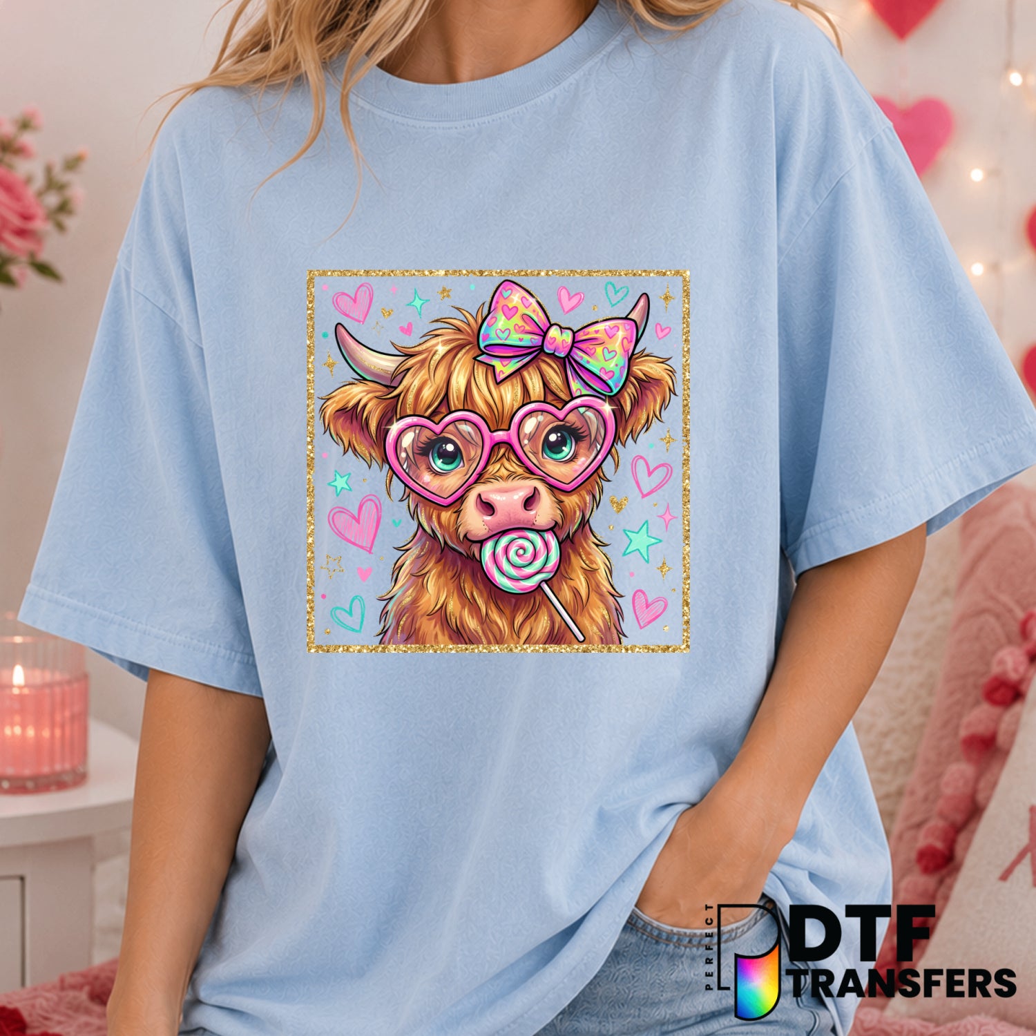 Happy Valentine's Day – Valentine's Day DTF Transfer (view 1 of 2) – by Perfect DTF Transfers – Premade DTF Transfers – Va...
