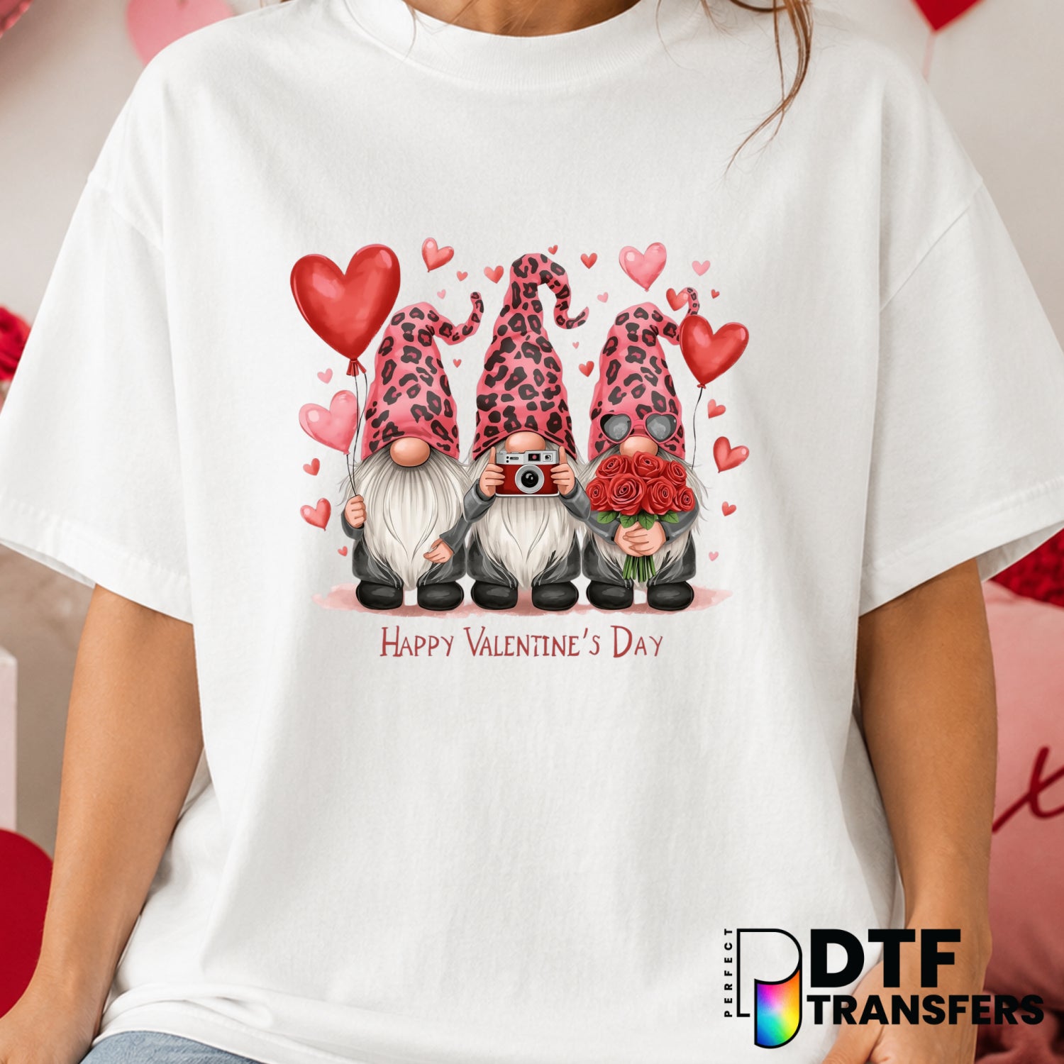 Happy Valentine's Day – Valentine's Day DTF Transfer (view 1 of 2) – by Perfect DTF Transfers – Premade DTF Transfers – Va...