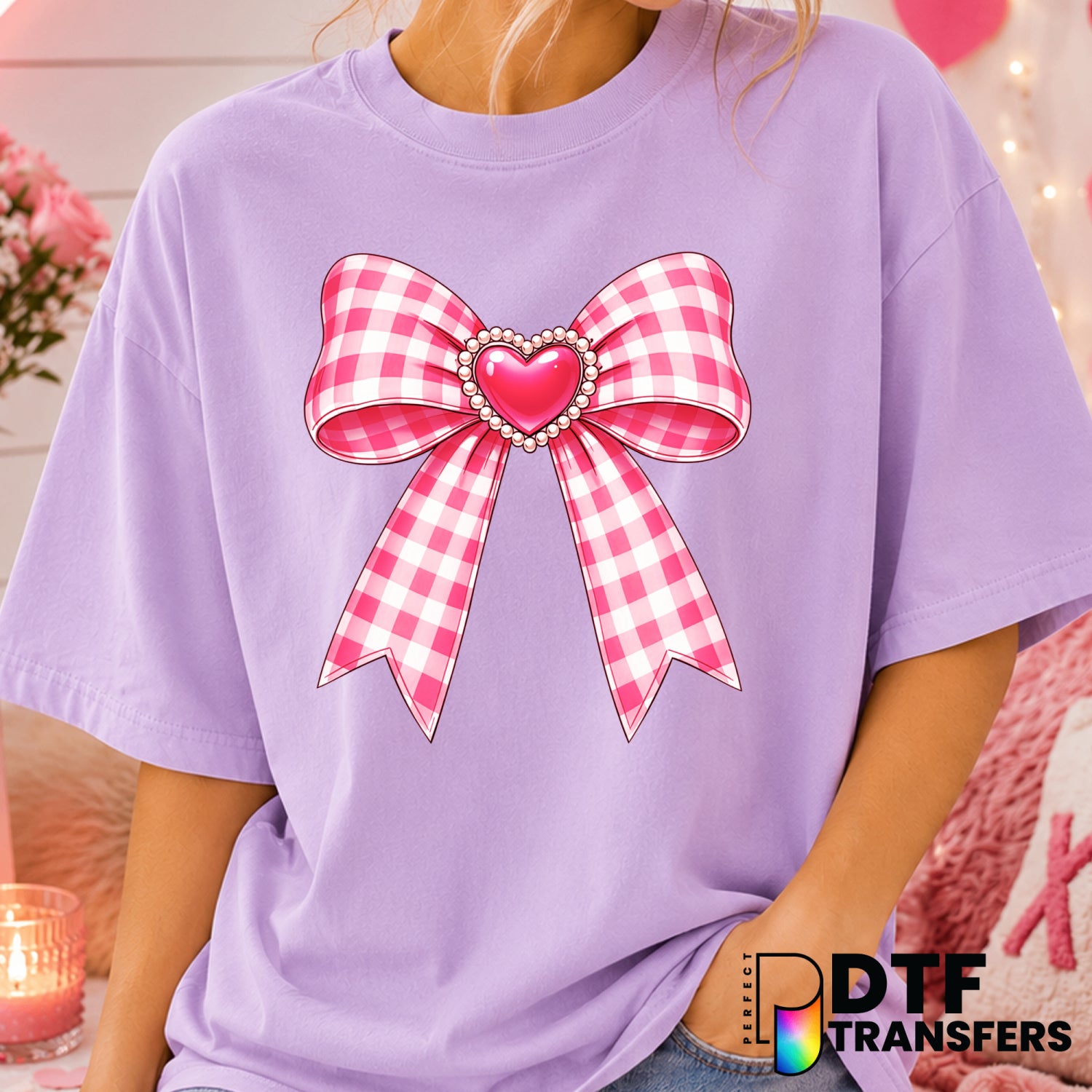 Happy Valentine's Day – Valentine's Day DTF Transfer (view 2 of 2) – by Perfect DTF Transfers – Premade DTF Transfers – Va...