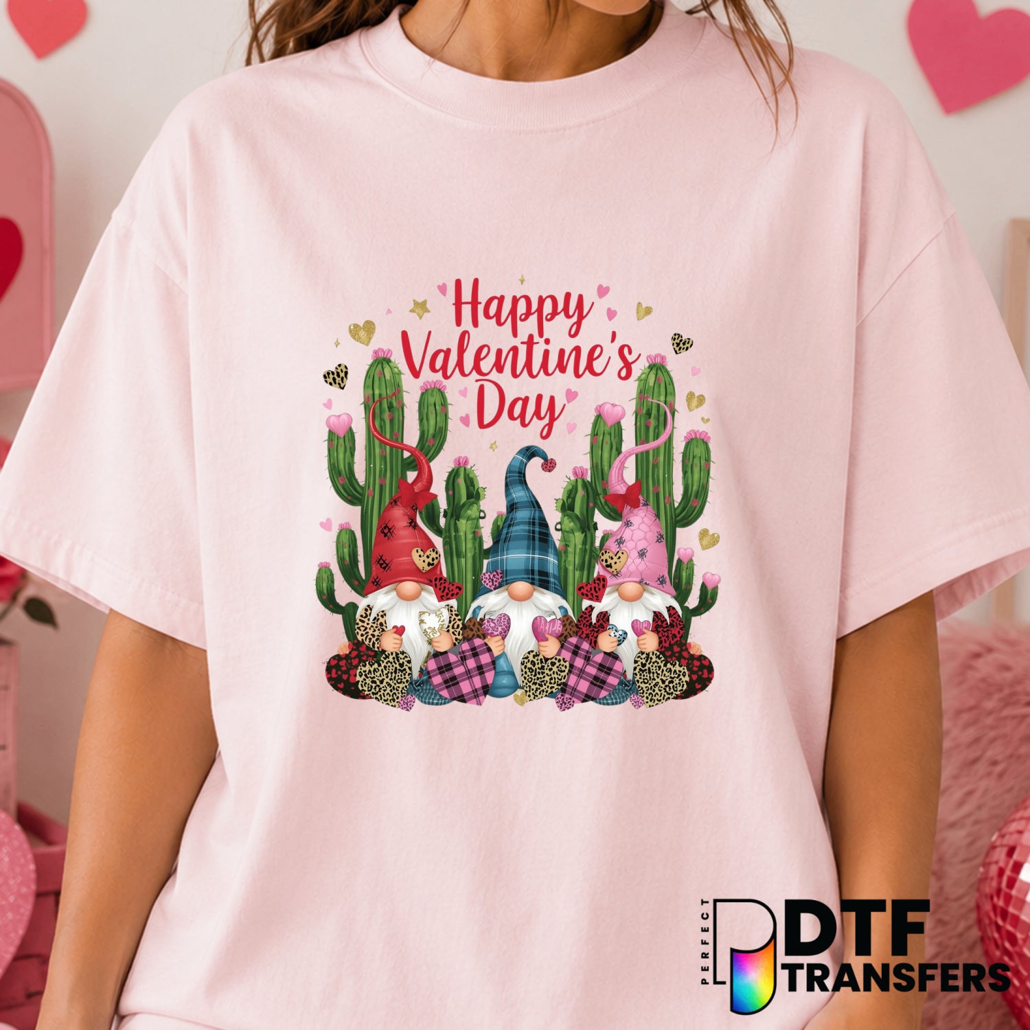 Happy Valentine's Day – Valentine's Day DTF Transfer (view 2 of 2) – by Perfect DTF Transfers – Premade DTF Transfers – Va...