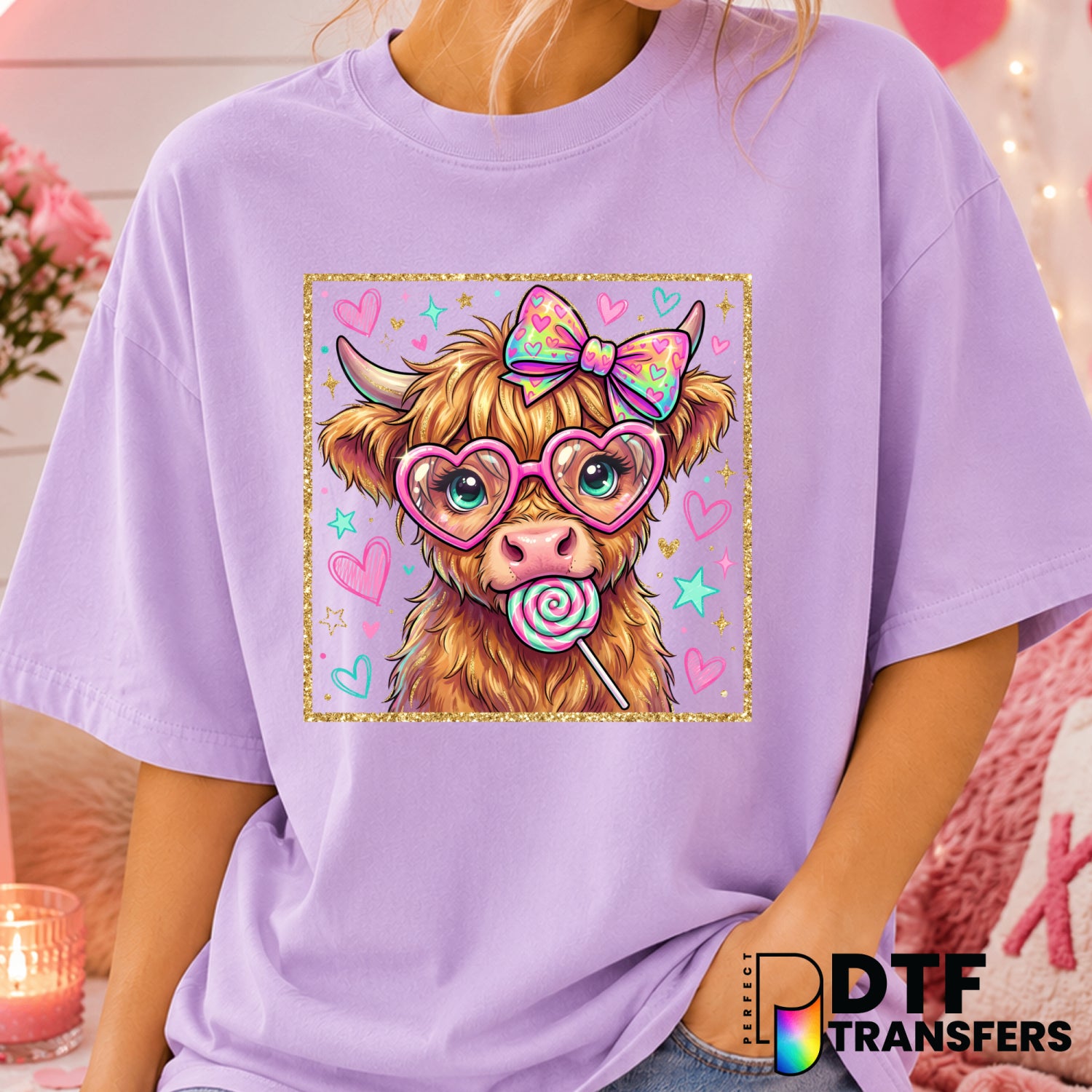Happy Valentine's Day – Valentine's Day DTF Transfer (view 2 of 2) – by Perfect DTF Transfers – Premade DTF Transfers – Va...