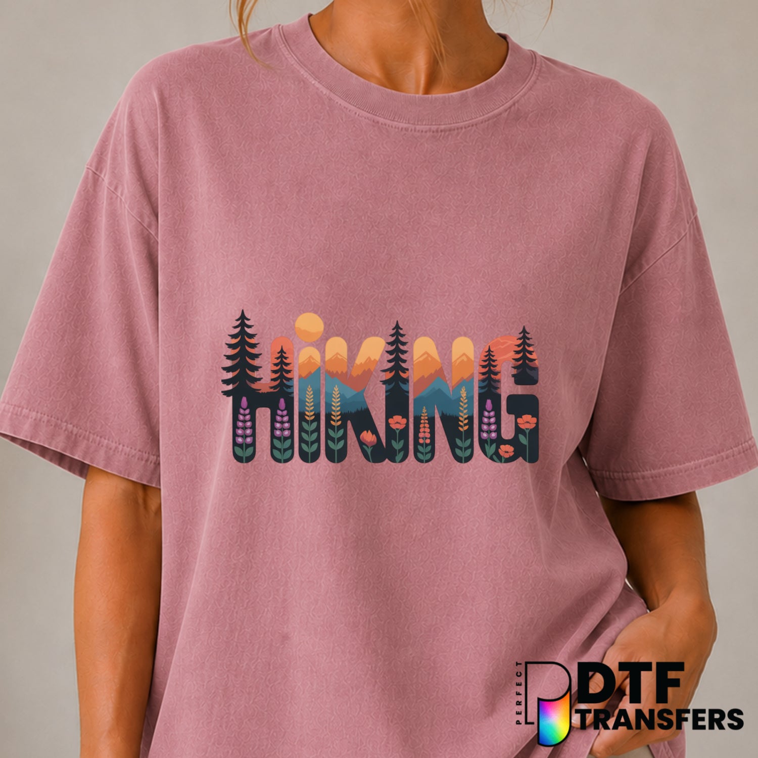 HIKING IS MY THERAPY – Hiking DTF Transfer (view 2 of 2) – by Perfect DTF Transfers – Premade DTF Transfers – Hiking, Outdoor