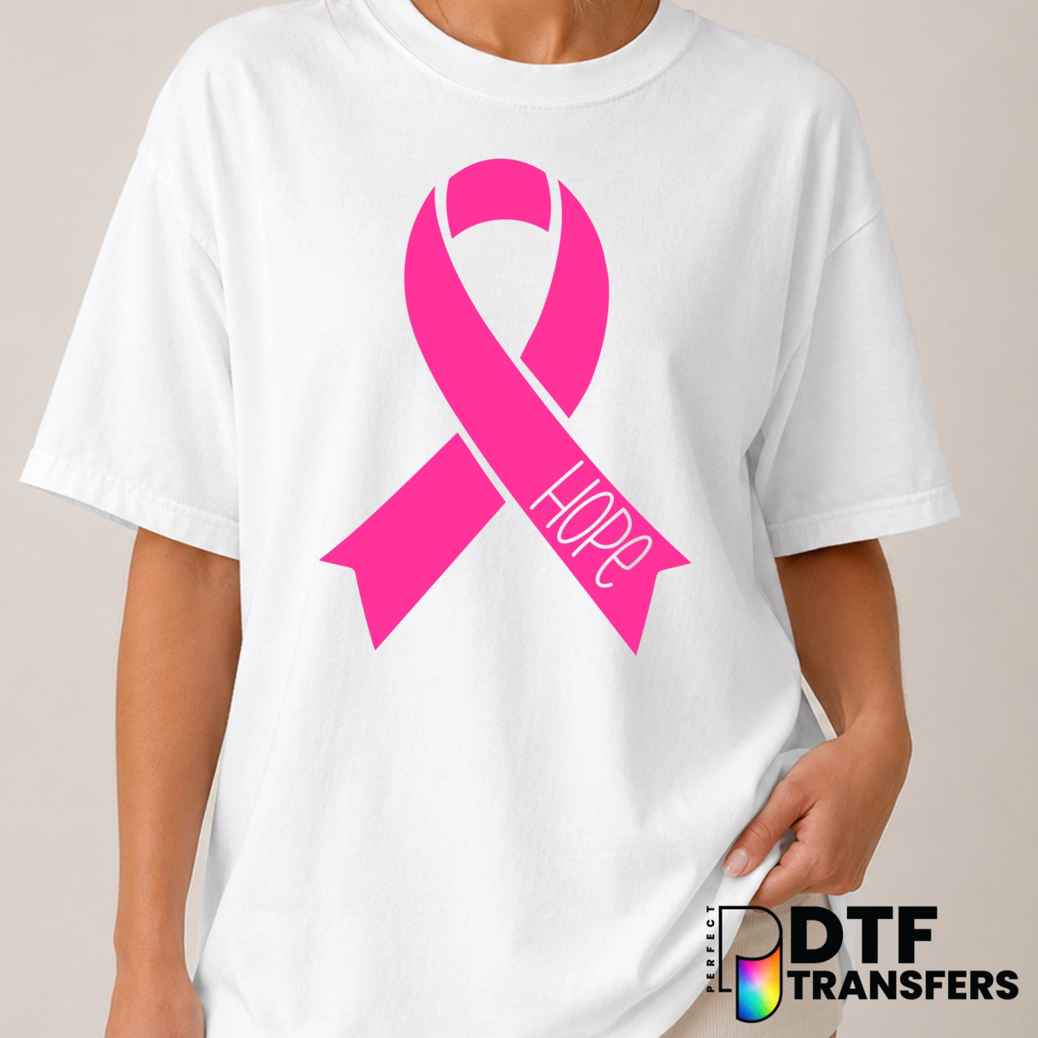 Hope Cancer Awareness – DTF Transfer (view 1 of 2) – by Perfect DTF Transfers – Premade DTF Transfers – Cancer Awareness,...