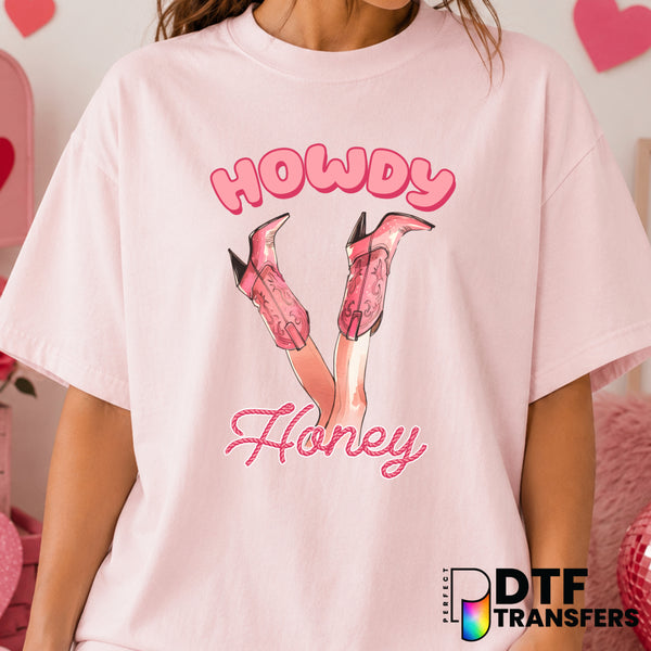 Howdy Honey – Valentine's Day DTF Transfer (view 1 of 2) – by Perfect DTF Transfers – Premade DTF Transfers – Valentine's...
