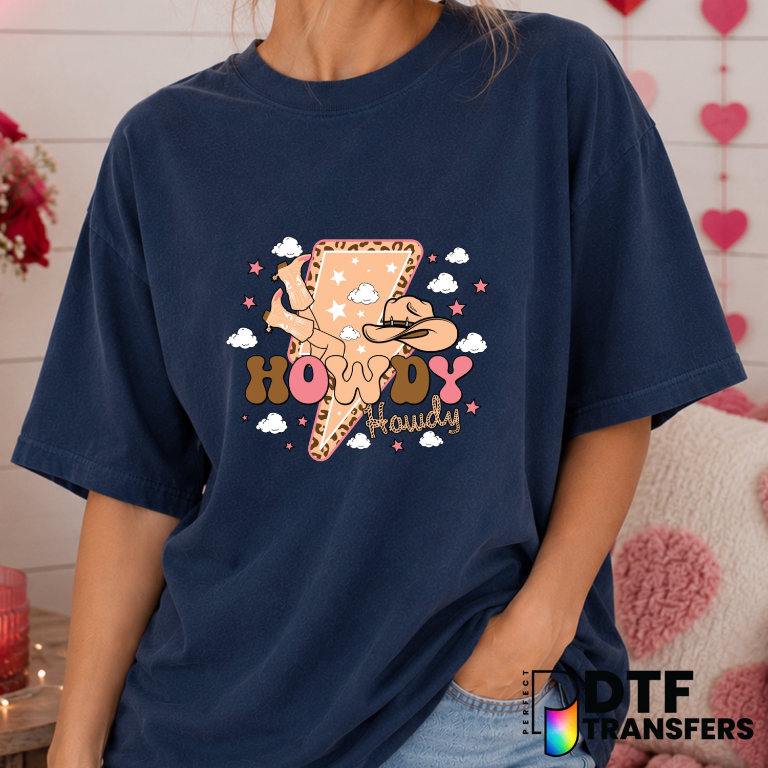Howdy Howdy – Valentine's Day DTF Transfer (view 1 of 2) – by Perfect DTF Transfers – Premade DTF Transfers – Valentine's...