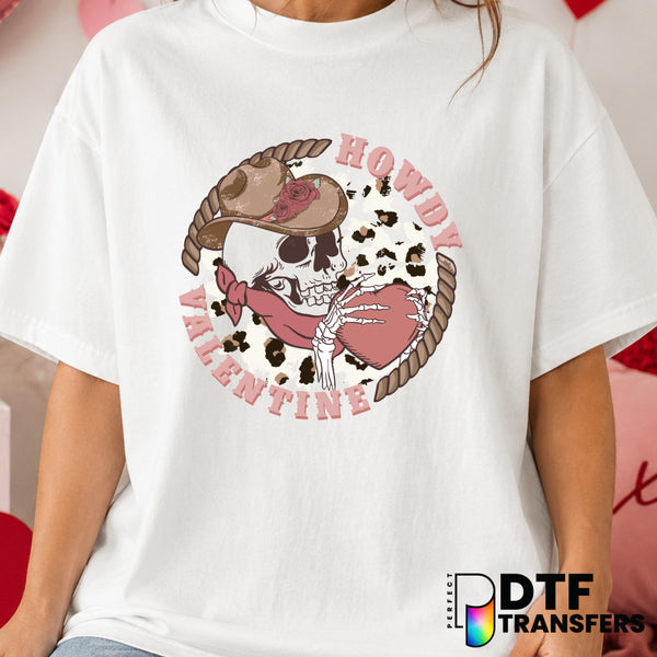 Howdy Valentine's Day – Valentine's Day DTF Transfer (view 2 of 2) – by Perfect DTF Transfers – Premade DTF Transfers – Va...