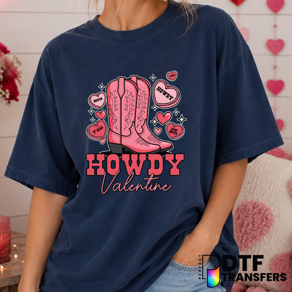 Howdy Valentine – Valentine's Day DTF Transfer (view 1 of 2) – by Perfect DTF Transfers – Premade DTF Transfers – Valentin...