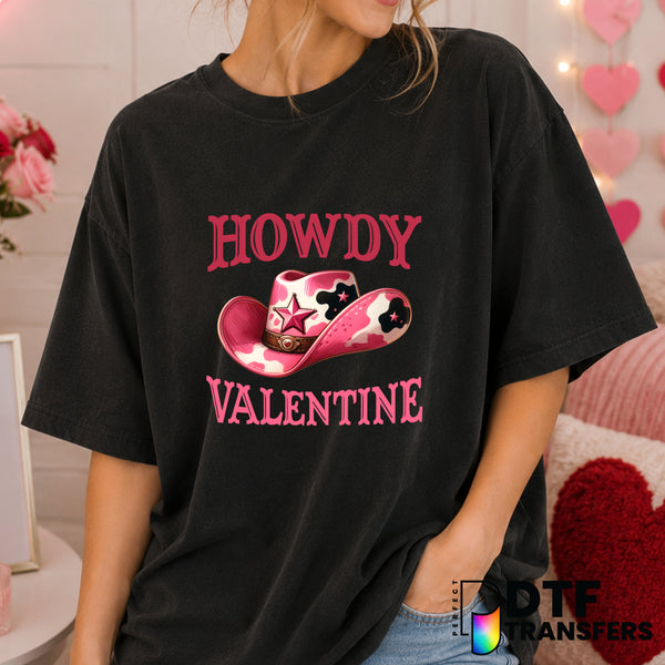 Howdy Valentine – Valentine's Day DTF Transfer (view 1 of 2) – by Perfect DTF Transfers – Premade DTF Transfers – Valentin...