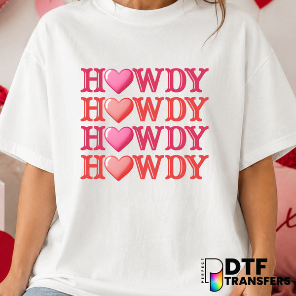 Howdy Valentine – Valentine's Day DTF Transfer (view 1 of 2) – by Perfect DTF Transfers – Premade DTF Transfers – Valentin...
