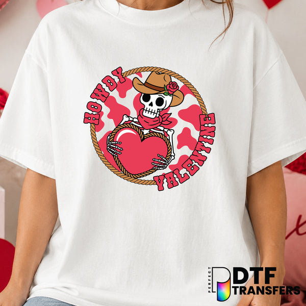 Howdy Valentine – Valentine's Day DTF Transfer (view 1 of 2) – by Perfect DTF Transfers – Premade DTF Transfers – Valentin...