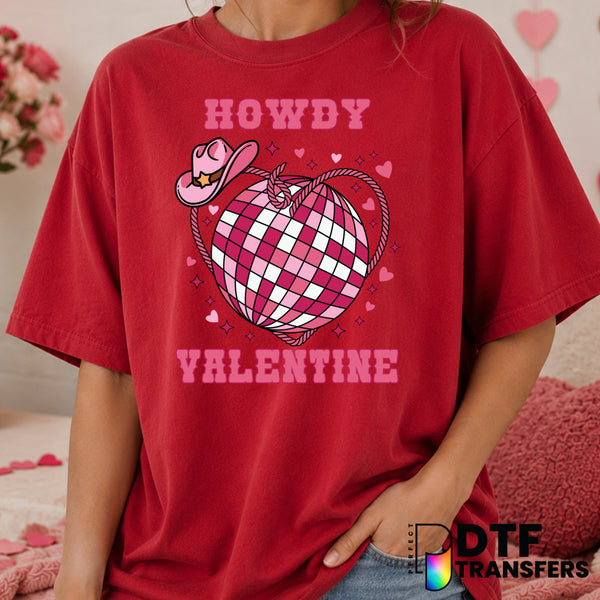 Howdy Valentine – Valentine's Day DTF Transfer (view 1 of 2) – by Perfect DTF Transfers – Premade DTF Transfers – Valentin...