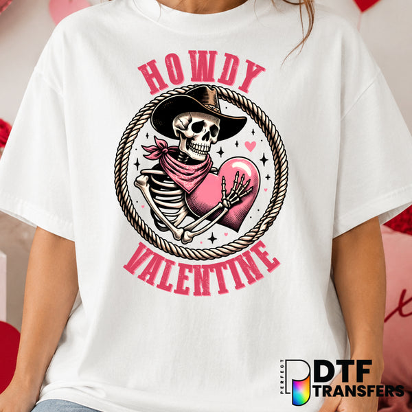 Howdy Valentine – Valentine's Day DTF Transfer (view 1 of 2) – by Perfect DTF Transfers – Premade DTF Transfers – Valentin...