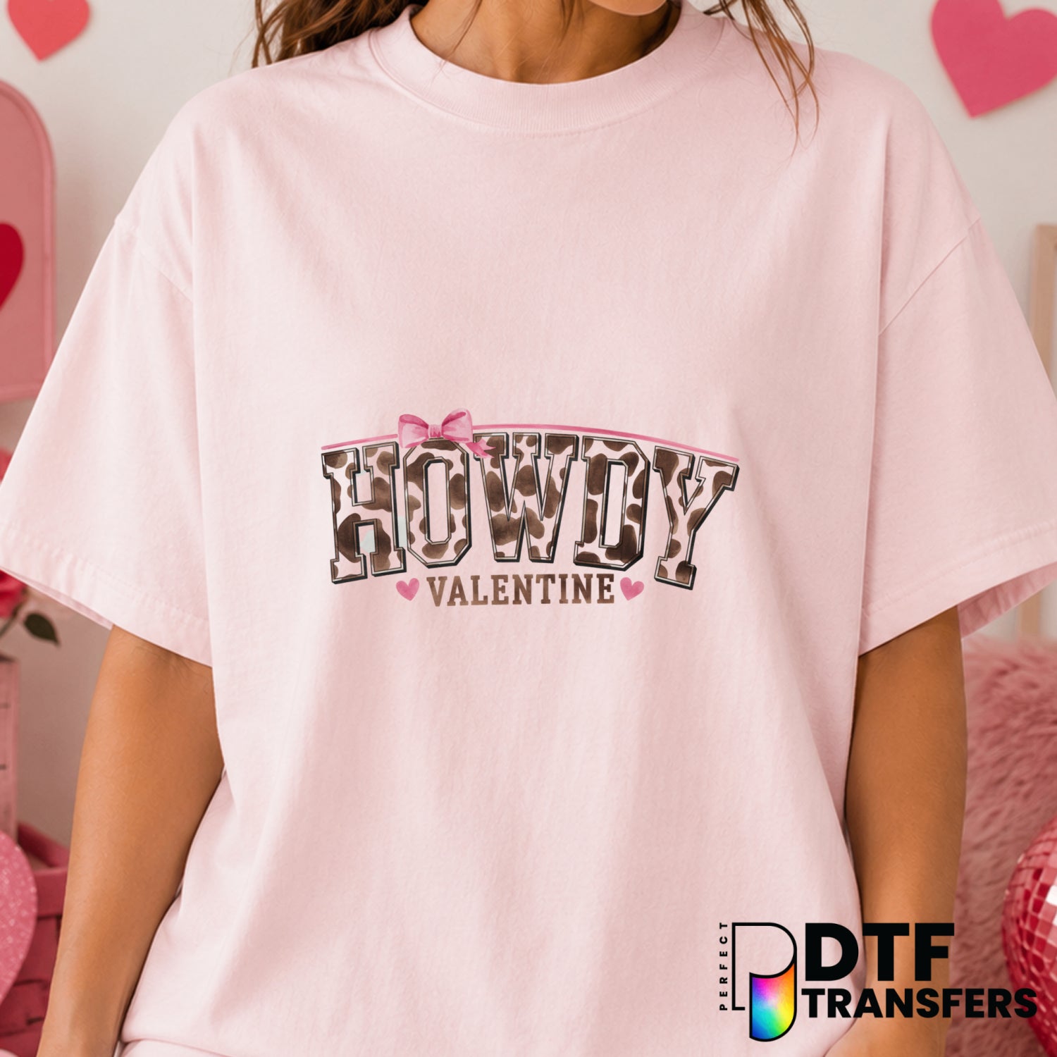 Howdy Valentine – Valentine's Day DTF Transfer (view 2 of 2) – by Perfect DTF Transfers – Premade DTF Transfers – Valentin...