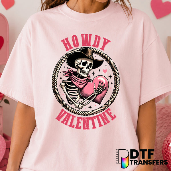 Howdy Valentine – Valentine's Day DTF Transfer (view 2 of 2) – by Perfect DTF Transfers – Premade DTF Transfers – Valentin...