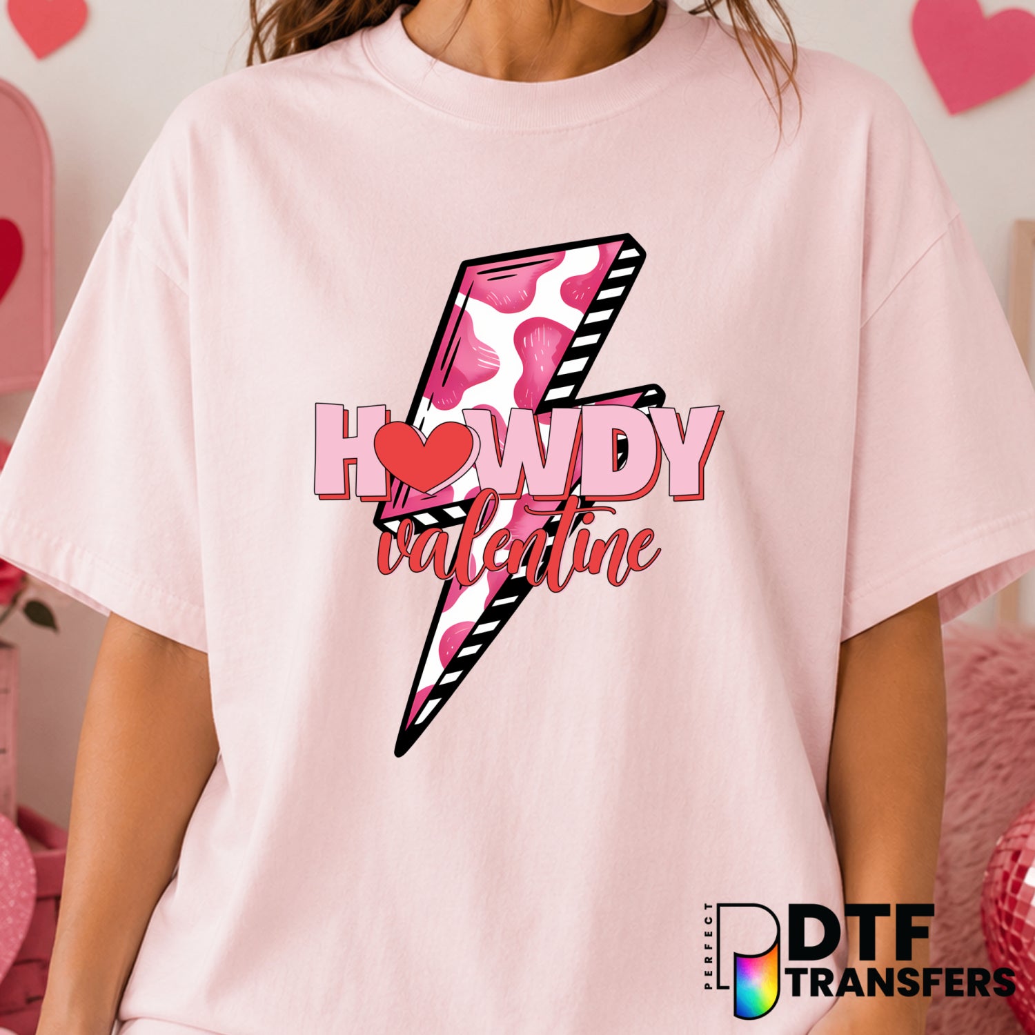 Howdy Valentine – Valentine's Day DTF Transfer (view 2 of 2) – by Perfect DTF Transfers – Premade DTF Transfers – Valentin...