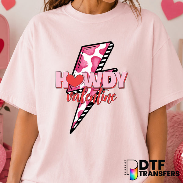 Howdy Valentine – Valentine's Day DTF Transfer (view 2 of 2) – by Perfect DTF Transfers – Premade DTF Transfers – Valentin...