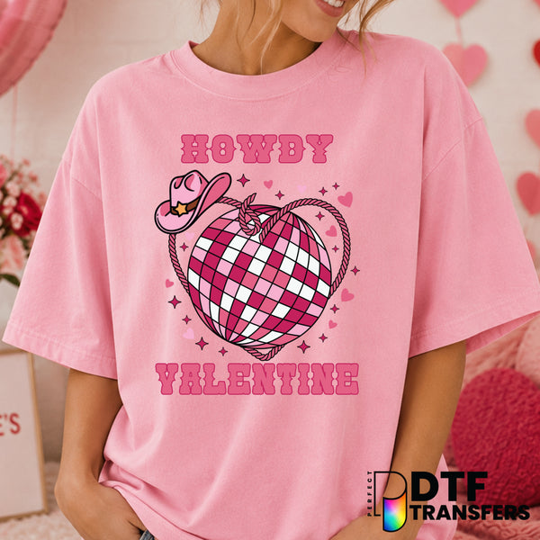 Howdy Valentine – Valentine's Day DTF Transfer (view 2 of 2) – by Perfect DTF Transfers – Premade DTF Transfers – Valentin...