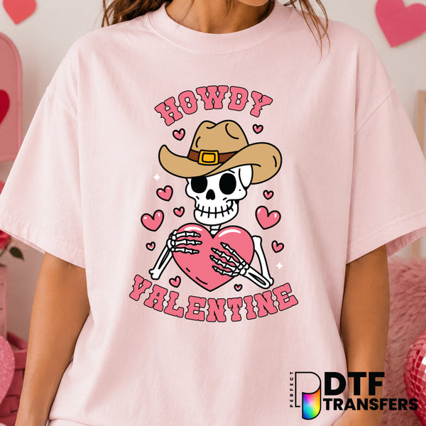 HOWDY VALENTINE – Valentine's Day DTF Transfer (view 2 of 2) – by Perfect DTF Transfers – Premade DTF Transfers – Valentin...