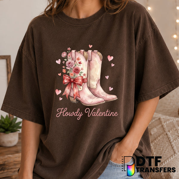 Howdy Valentine – Valentine's Day DTF Transfer (view 2 of 2) – by Perfect DTF Transfers – Premade DTF Transfers – Valentin...