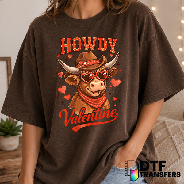 Howdy Valentine – Valentine's Day DTF Transfer (view 2 of 2) – by Perfect DTF Transfers – Premade DTF Transfers – Valentin...