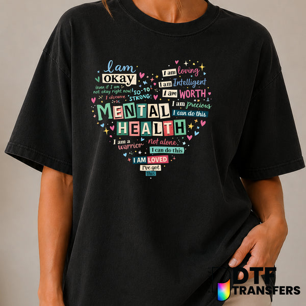I am Loved – Mental Health Awareness DTF Transfer (view 1 of 2) – by Perfect DTF Transfers – Premade DTF Transfers – Menta...