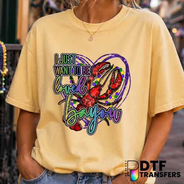 I Just Want To Be Loved Bayou Mardi Gras – DTF Transfer (view 2 of 2) – by Perfect DTF Transfers – Premade DTF Transfers –...