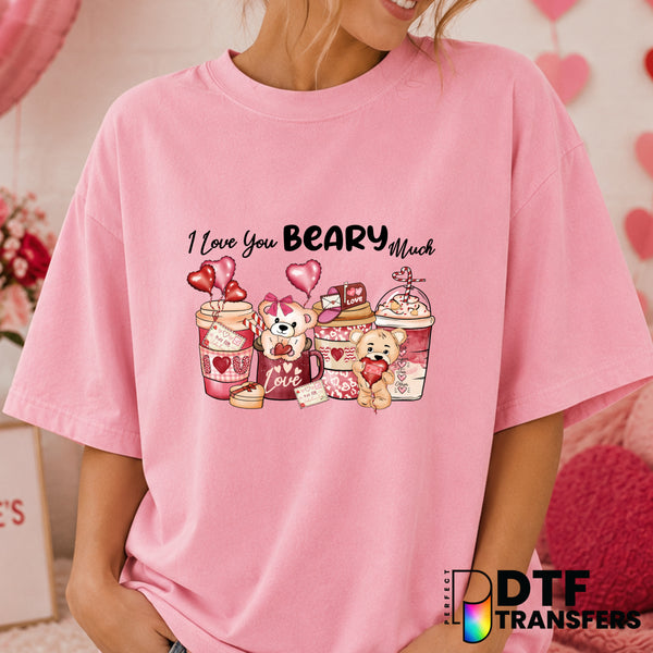 I Love You Beary Much – Valentine's Day DTF Transfer (view 1 of 2) – by Perfect DTF Transfers – Premade DTF Transfers – Va...