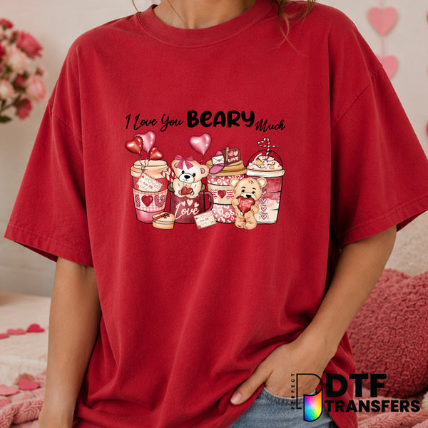 I Love You Beary Much – Valentine's Day DTF Transfer (view 2 of 2) – by Perfect DTF Transfers – Premade DTF Transfers – Va...