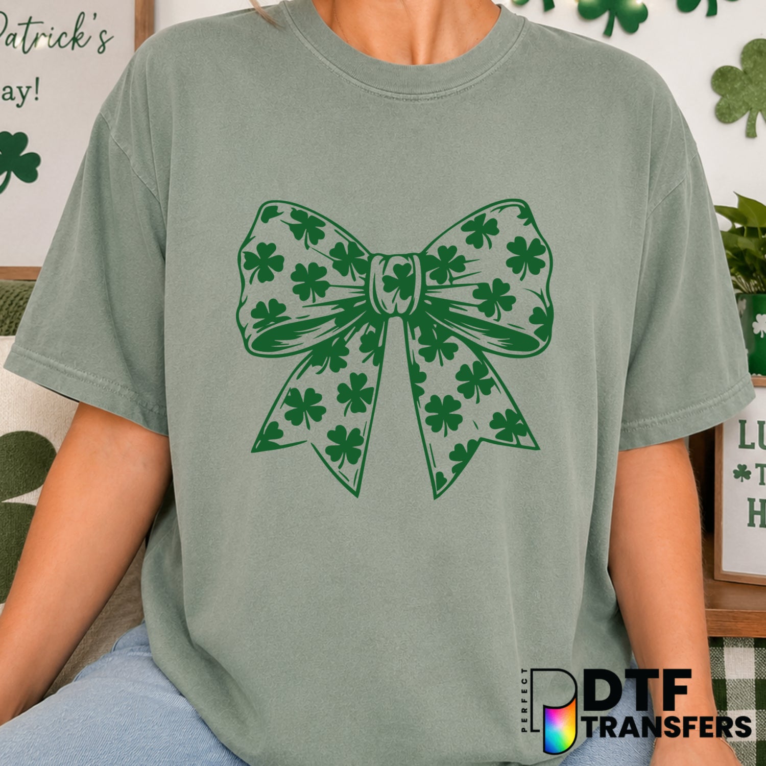 I'm Just Here For The Shenanigans – St. Patrick's Day DTF Transfer (view 2 of 2) – by Perfect DTF Transfers – Premade DTF...