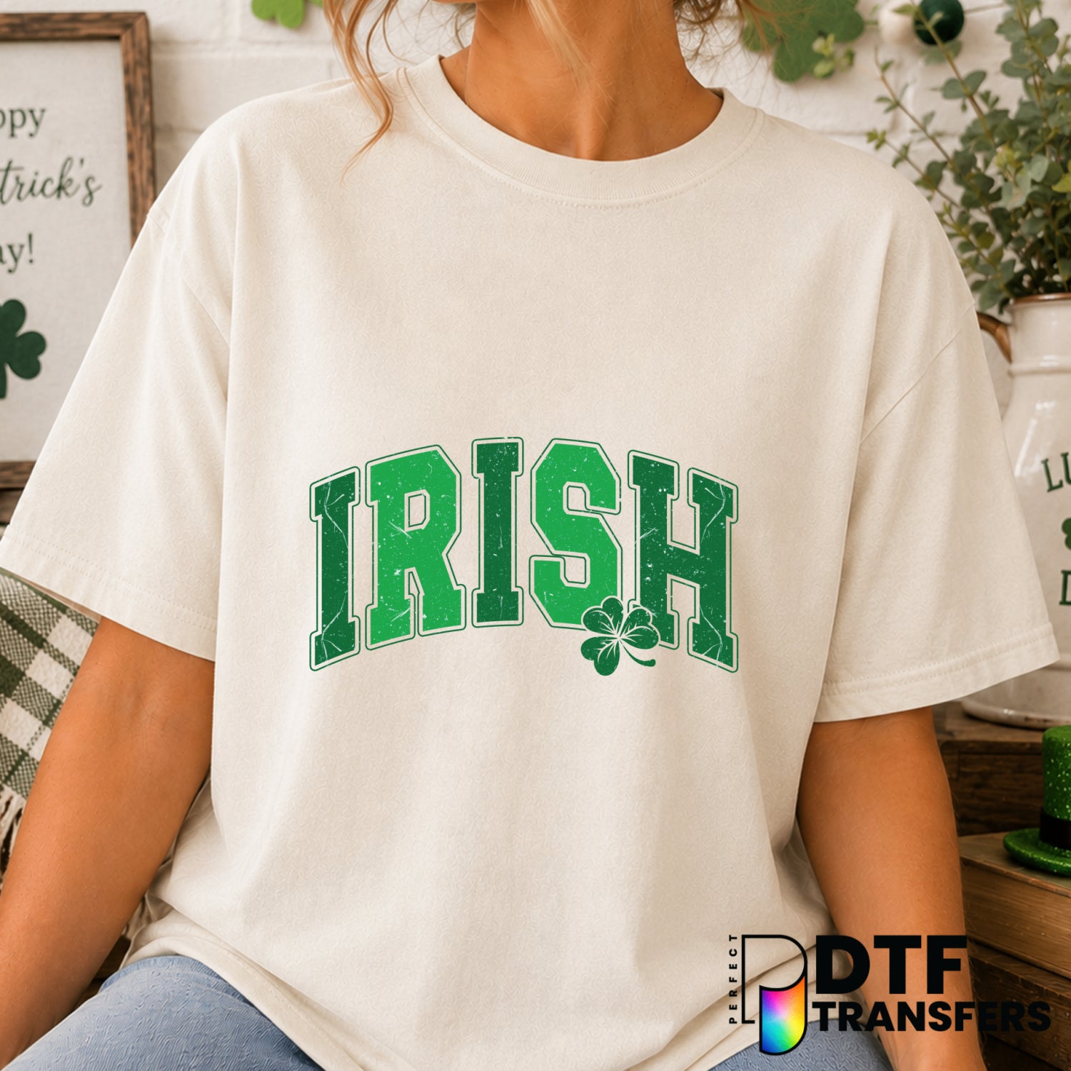 IRISH VARSITY ST. PATRICK'S DAY – DTF Transfer (view 1 of 2) – by Perfect DTF Transfers – Premade DTF Transfers – St. Patr...