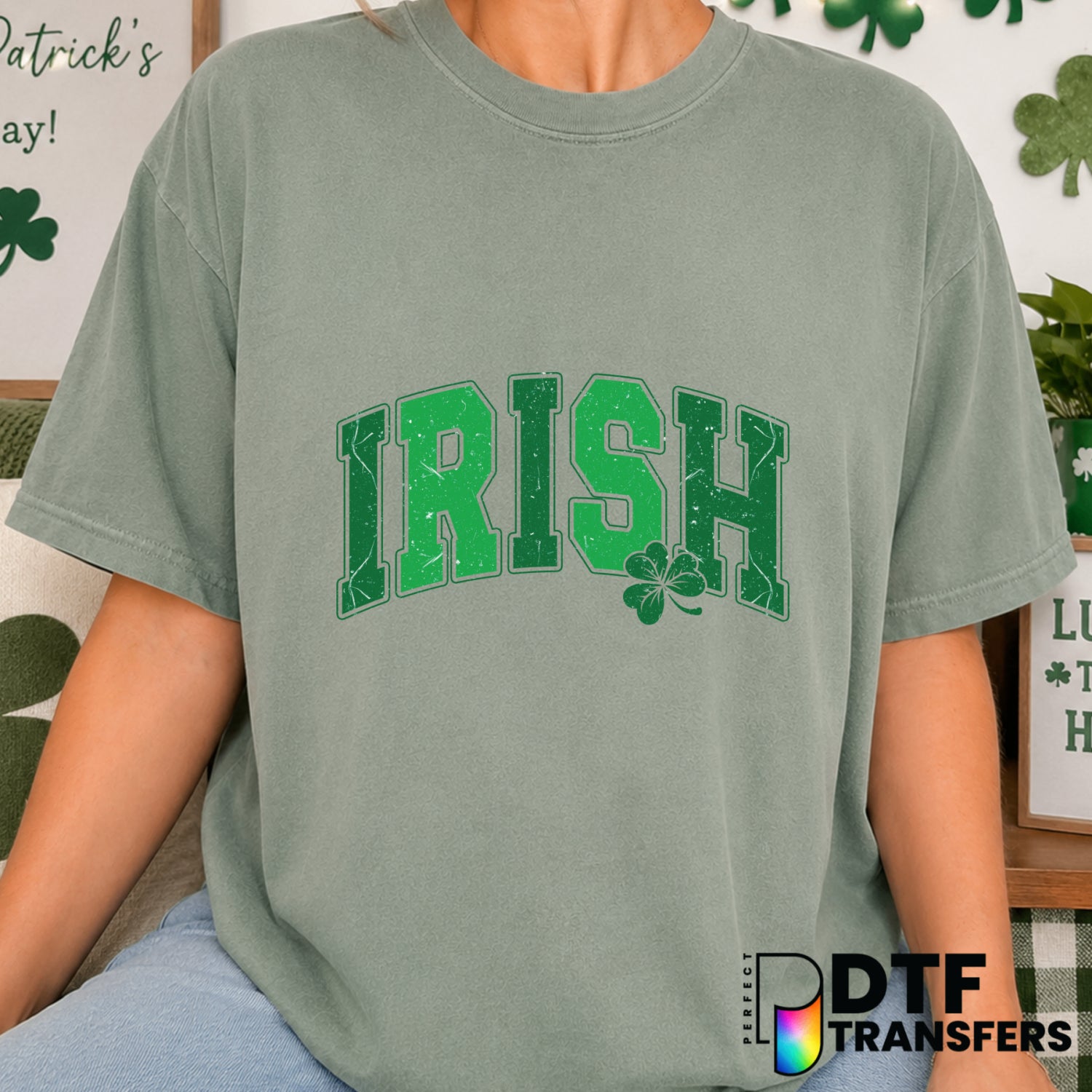 IRISH VARSITY ST. PATRICK'S DAY – DTF Transfer (view 2 of 2) – by Perfect DTF Transfers – Premade DTF Transfers – St. Patr...