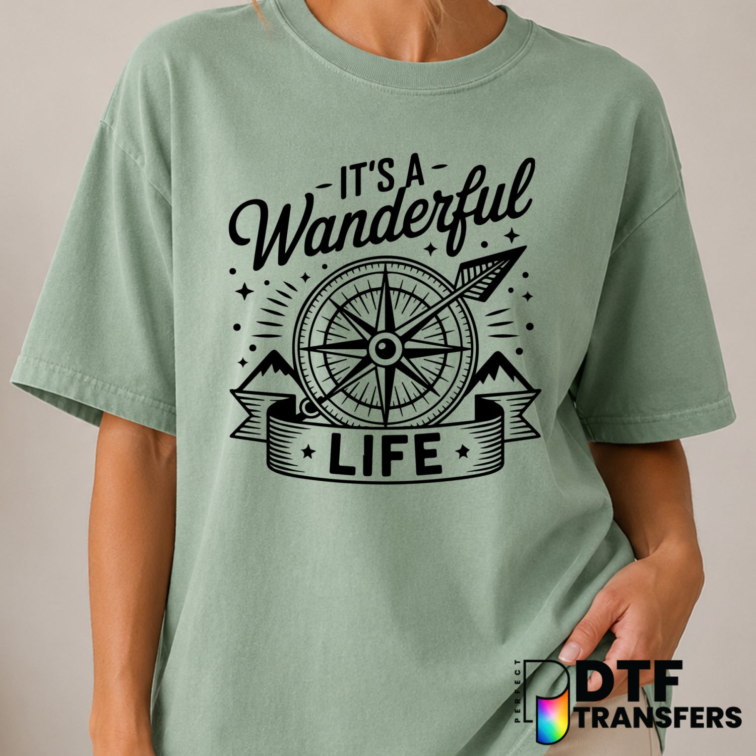 It's a Wanderful Life – Camping DTF Transfer (view 2 of 2) – by Perfect DTF Transfers – Premade DTF Transfers – Camping, O...
