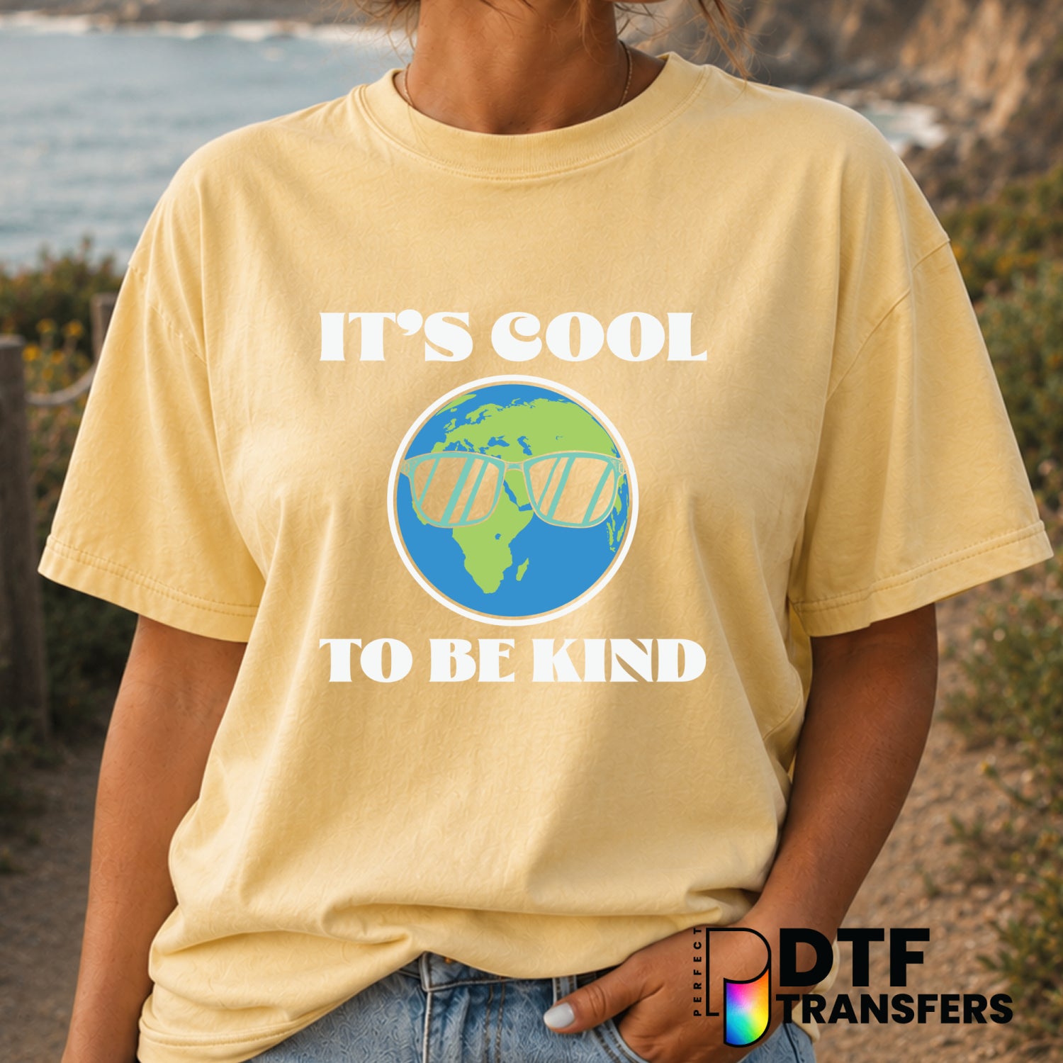 It's Cool To Be Kind – Anti-Bullying DTF Transfer (view 1 of 2) – by Perfect DTF Transfers – Premade DTF Transfers – Anti-...