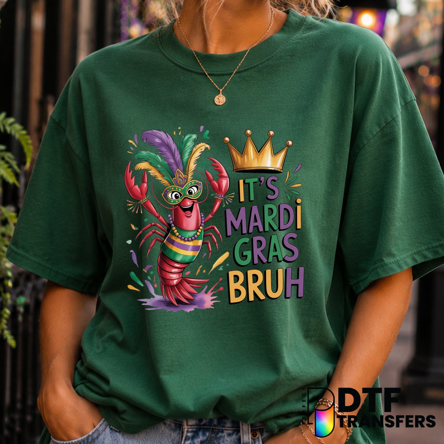 It's Mardi Gras Bruh – Mardi Gras DTF Transfer (view 1 of 2) – by Perfect DTF Transfers – Premade DTF Transfers – Mardi Gr...