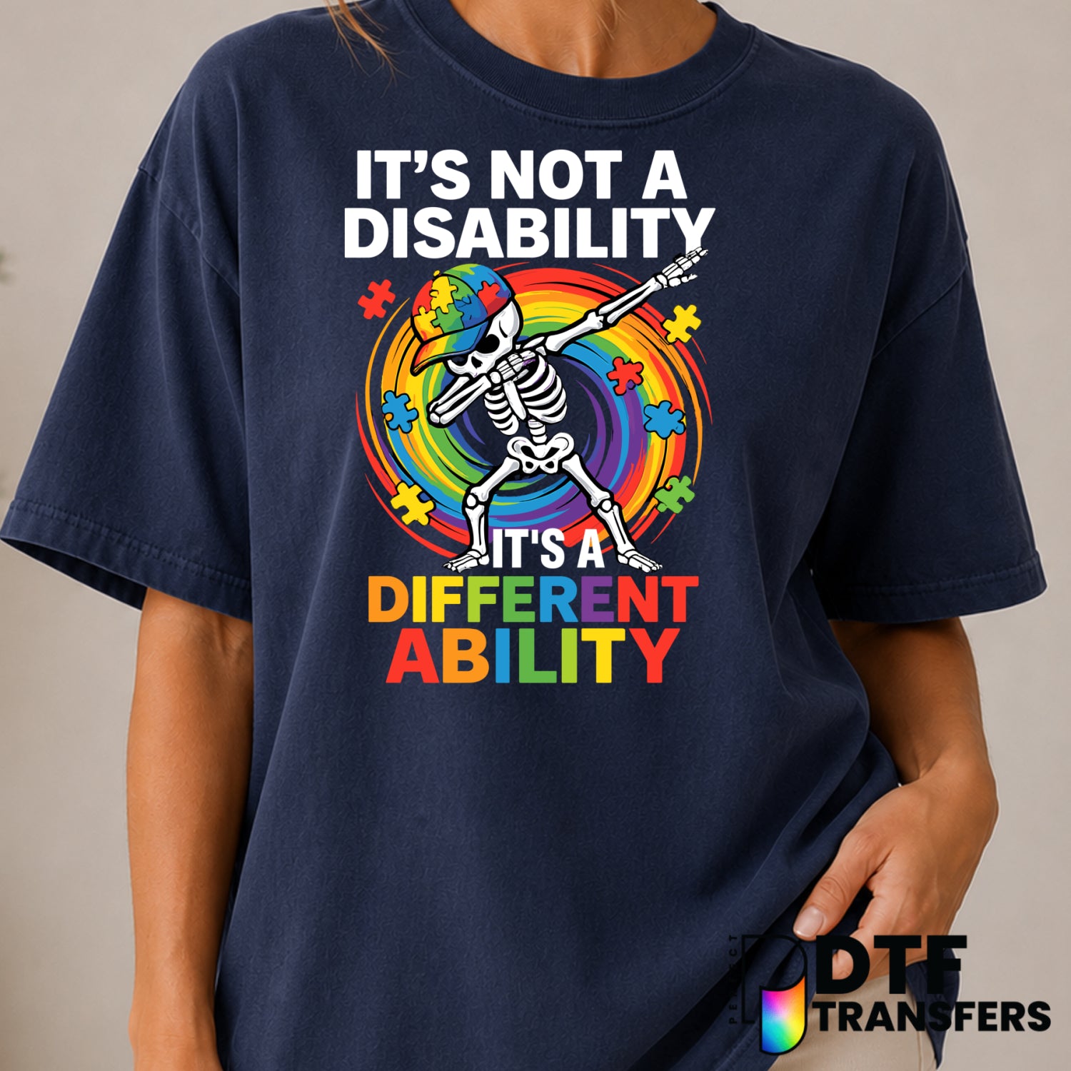 It's Not A Disability It's A Different Ability – Autism Awareness DTF Transfer (view 1 of 2) – by Perfect DTF Transfers –...