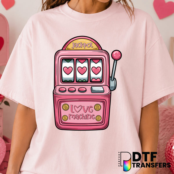 JACKPOT Love Machine – Valentine's Day DTF Transfer (view 2 of 2) – by Perfect DTF Transfers – Premade DTF Transfers – Val...